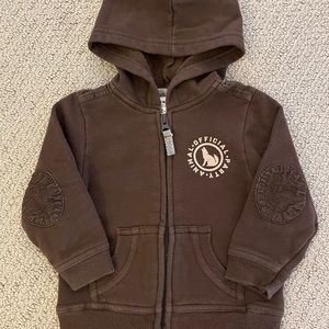 Brown hooded sweatshirt size 12-18M